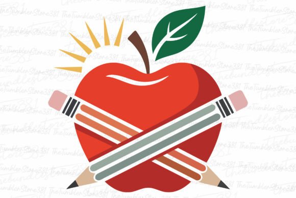 An Embroidered Apple and Pencil: A Teacher's Gift Design Review